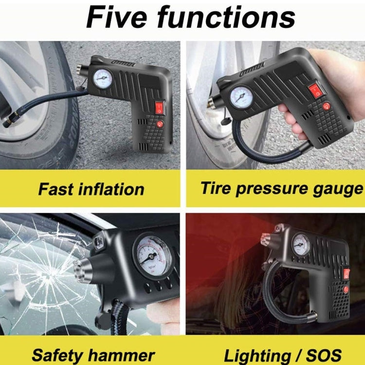 YX-301 12V Multi-Function Car Electric Portable Hand-Held Inflatable Pump(Black) - Inflatable Pump by buy2fix | Online Shopping UK | buy2fix