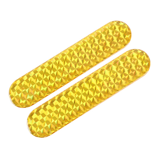 2 PCS High-brightness Laser Reflective Strip Warning Tape Decal Car Reflective Stickers Safety Mark(Yellow) by buy2fix