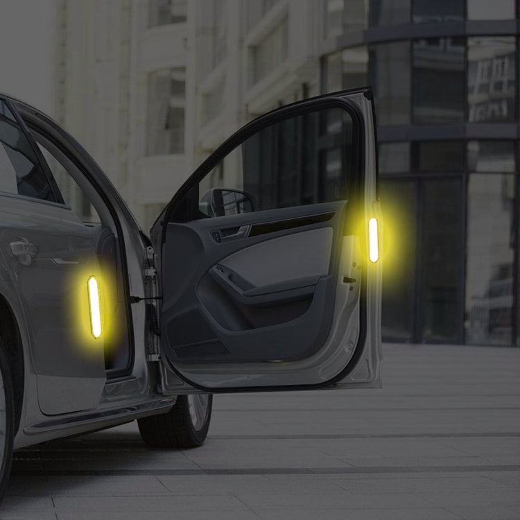 2 PCS High-brightness Laser Reflective Strip Warning Tape Decal Car Reflective Stickers Safety Mark(Yellow) by buy2fix