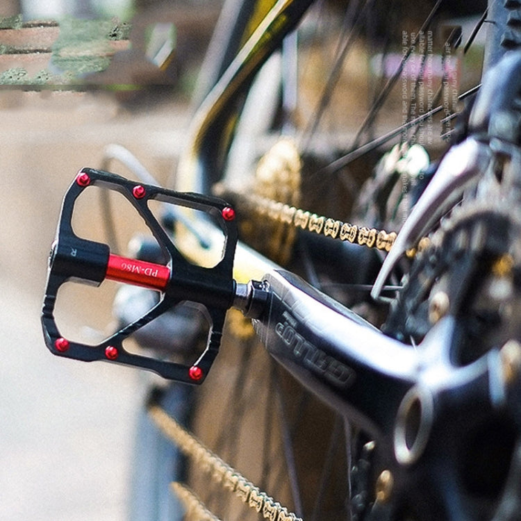1 Pair PROMEND Mountain Bike Road Bike Bicycle Aluminum Pedals(PD-R87 Red) by PROMEND