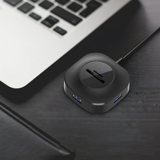 H25-2.0 3 x USB Port + TF/SD Card Reader Computer Notebook High-Speed Hub Splitter by buy2fix