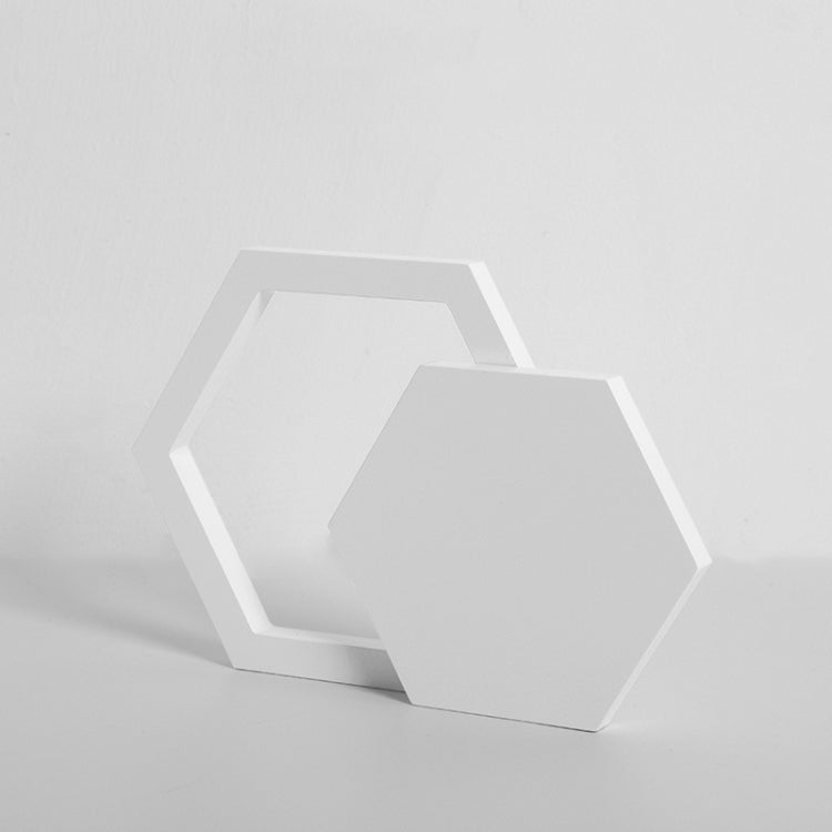 Hexagon+Hollow Hexagon Solid Wood Geometric Polygon Camera Props Creative Photography Ornaments - Wooden Props by buy2fix | Online Shopping UK | buy2fix