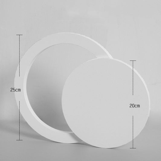 Round+Ring Solid Wood Geometric Polygon Camera Props Creative Photography Ornaments - Wooden Props by buy2fix | Online Shopping UK | buy2fix