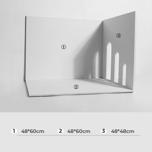 2 Background Board+Large 3-Arch Door Solid Wood Geometric Polygon Camera Props Creative Photography Ornaments by buy2fix