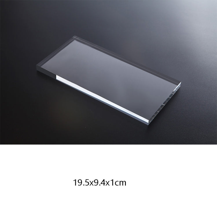 Rectangular 19.5x9.4x1cm Transparent Acrylic Geometric Photo Props Photography Background Plate Ornaments - Acrylic Props by buy2fix | Online Shopping UK | buy2fix