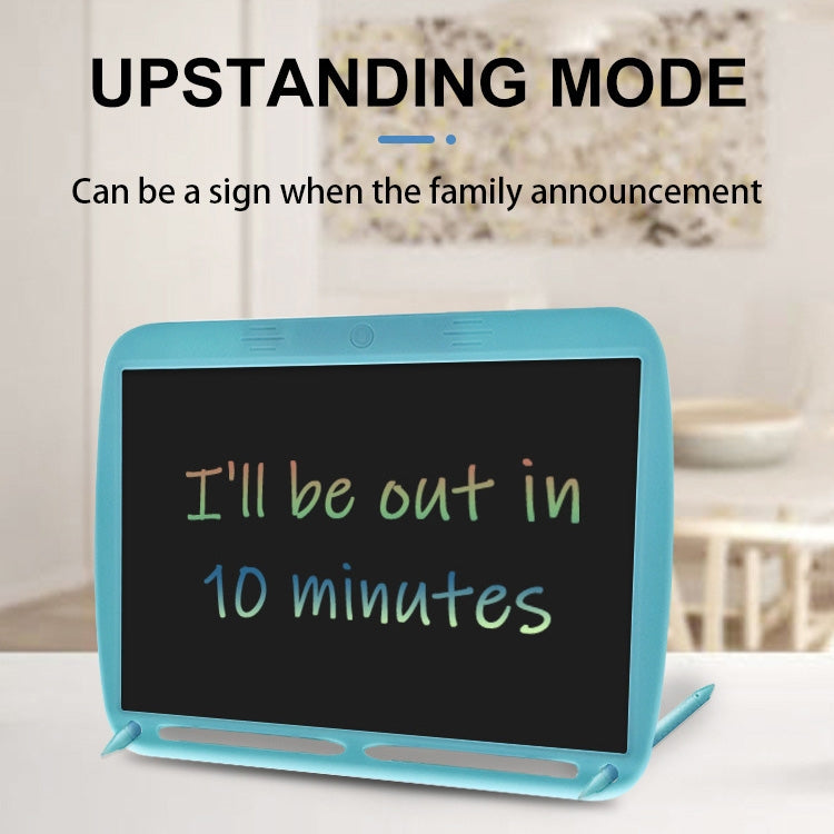 15inch Charging Tablet Doodle Message Double Writing Board LCD Children Drawing Board, Specification: Colorful Lines (Black) - by buy2fix | Online Shopping UK | buy2fix