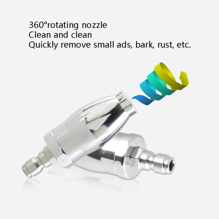 Electroplated Pure Copper Rotating Nozzle 360 Degree Fast Rotation 1/4 Quick-Insert Ceramic Spool - Car Washer & Accessories by buy2fix | Online Shopping UK | buy2fix