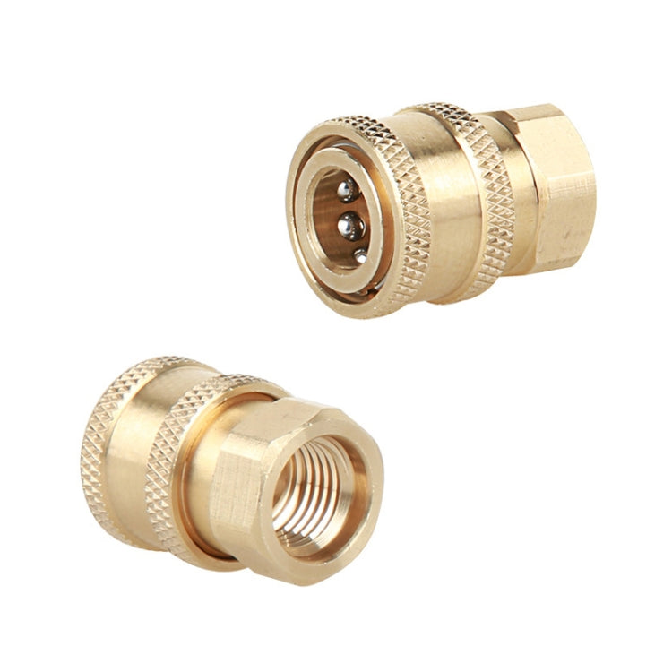 2 Sets High Pressure Spray Head Fast Insertion 1/4 Quick Pure Copper Joint(Internal M14 Female+Outer M14 Flat Femal) - Car Washer & Accessories by buy2fix | Online Shopping UK | buy2fix