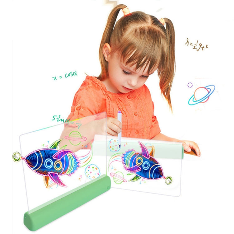 3D Painting Fluorescent Plate LED Shining Puzzle Children Graffiti Panel Handwritten Message Board(White) - by buy2fix | Online Shopping UK | buy2fix