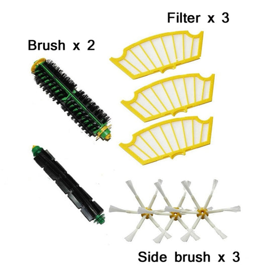 8 PCS / Set Sweeper Rolling Brush + Side Brush + Filter + Brush For iRobot Roomba 500 Series(Carton Packaging) by buy2fix