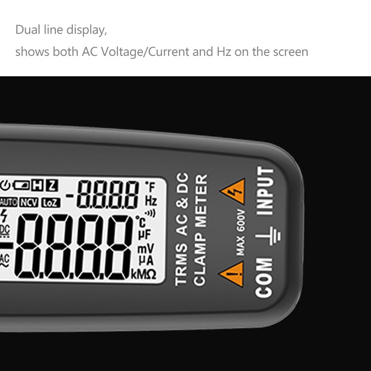 BSIDE ACM91 Digital Clamp Meter AC/DC Current 1mA True RMS Auto Range Capacitor Tester Multimeter(Black) - Digital Multimeter by BSIDE | Online Shopping UK | buy2fix