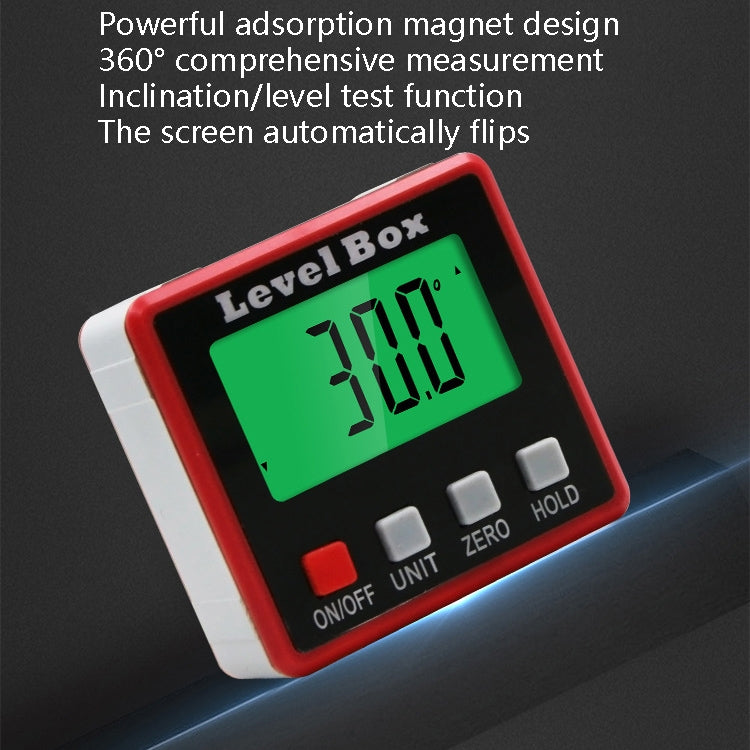 Precision Digital Inclinometer Electron Goniometers 4x90 Degree Magnetic Base Digital Protractor Angle Finder Bevel Box(Inclinationery) - Other Tester Tool by buy2fix | Online Shopping UK | buy2fix