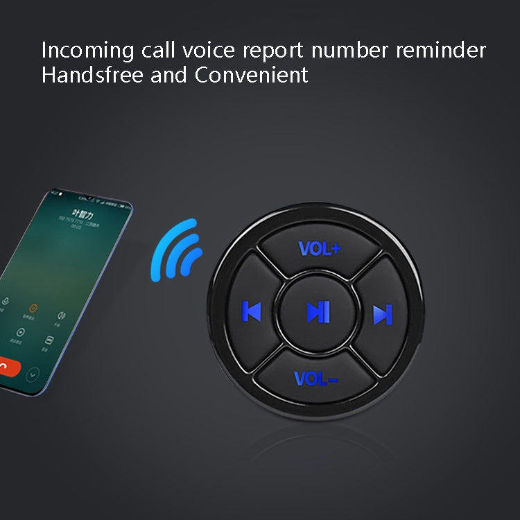 Car Mobile Phone Remote Control Bluetooth Wireless Multimedia Button Remote Control Music Playback Selfie, Colour: Silver With Buckle - Bluetooth Car Kits by buy2fix | Online Shopping UK | buy2fix
