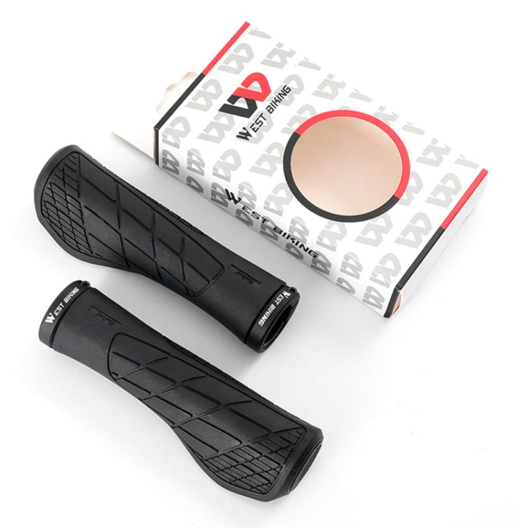 1 Pair WEST BIKING YP0804060 Bicycle Grips Mountain Bike Non-Slip Rubber Grips(Red) by WEST BIKING