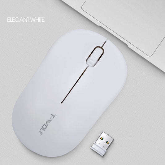 T-WOLF Q4 3 Keys 2.4GHz Wireless Mouse Desktop Computer Notebook Game Mouse(White) by T-WOLF