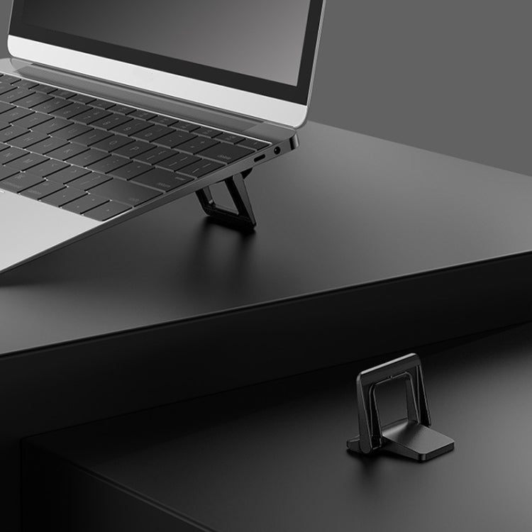 02919 Laptop Desktop Increased Heat Dissipation Bracket Laptop Base Portable Foot Pad Bracket(Black) - Laptop Stand by buy2fix | Online Shopping UK | buy2fix