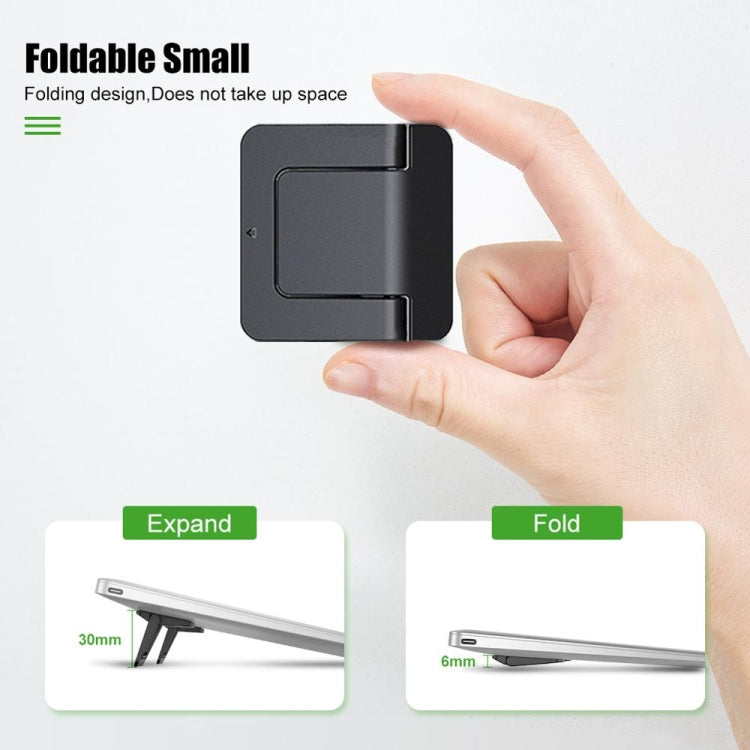 02919 Laptop Desktop Increased Heat Dissipation Bracket Laptop Base Portable Foot Pad Bracket(Black) - Laptop Stand by buy2fix | Online Shopping UK | buy2fix