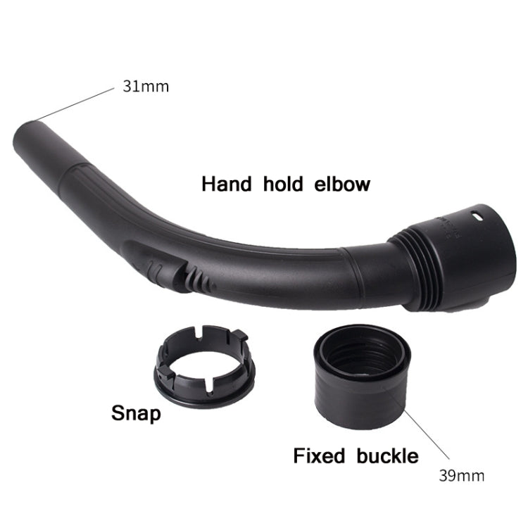 3 PCS 32mm Hand Handle Elbow For Household Vacuum Cleaner Accessories(Black) - Other Accessories by buy2fix | Online Shopping UK | buy2fix