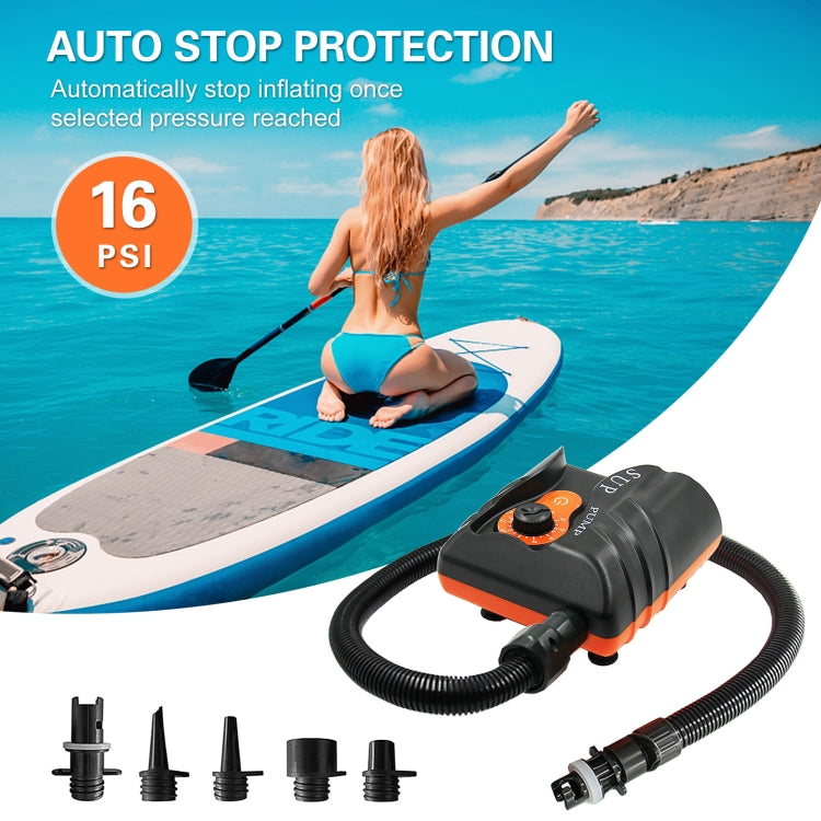 HT-785 Paddle Board 16PSI High Pressure Car Inflatable Pump 12V Electric Air Pump With 6 Connectors - Inflatable Pump by buy2fix | Online Shopping UK | buy2fix