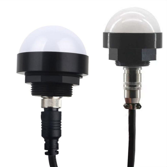 24V Safety Three-Color Warning Light Alarm LED Hemispherical Waterproof Indicator(Audible) by buy2fix