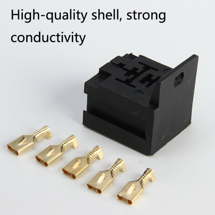 20 Sets D2K5PS 5-pin Automotive Plastic Handle Relay Socket with Terminal - Relays by buy2fix | Online Shopping UK | buy2fix