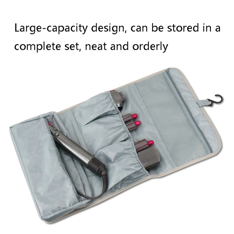 Baona BN-DS004 PU Leather Portable Storage Bag For Dyson Hair Curler(Grey) - For Dyson Accessories by Baona | Online Shopping UK | buy2fix