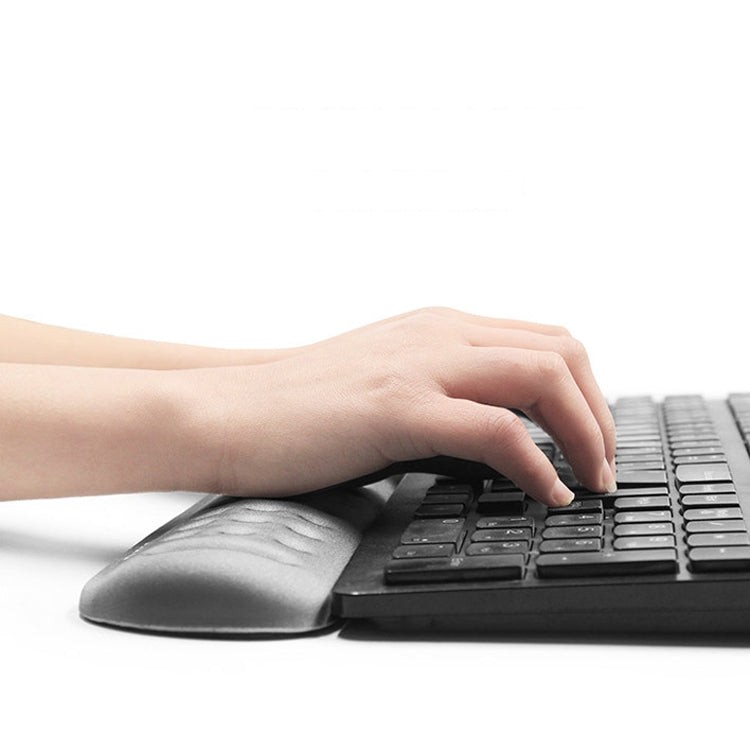 Baona Silicone Memory Cotton Wrist Pad Massage Hole Keyboard Mouse Pad, Style: Large Keyboard Rest (Blue) by Baona