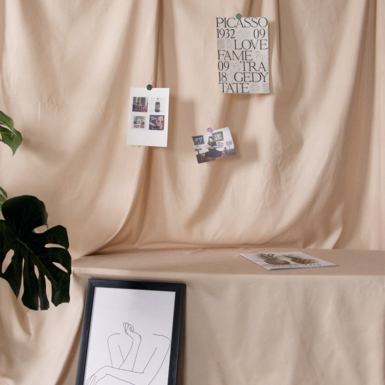 1 x 1.2m Photo Background Cloth Increased Widened Photography Cloth Live Broadcast Solid Color Cloth(Beige) - Solid Color by buy2fix | Online Shopping UK | buy2fix
