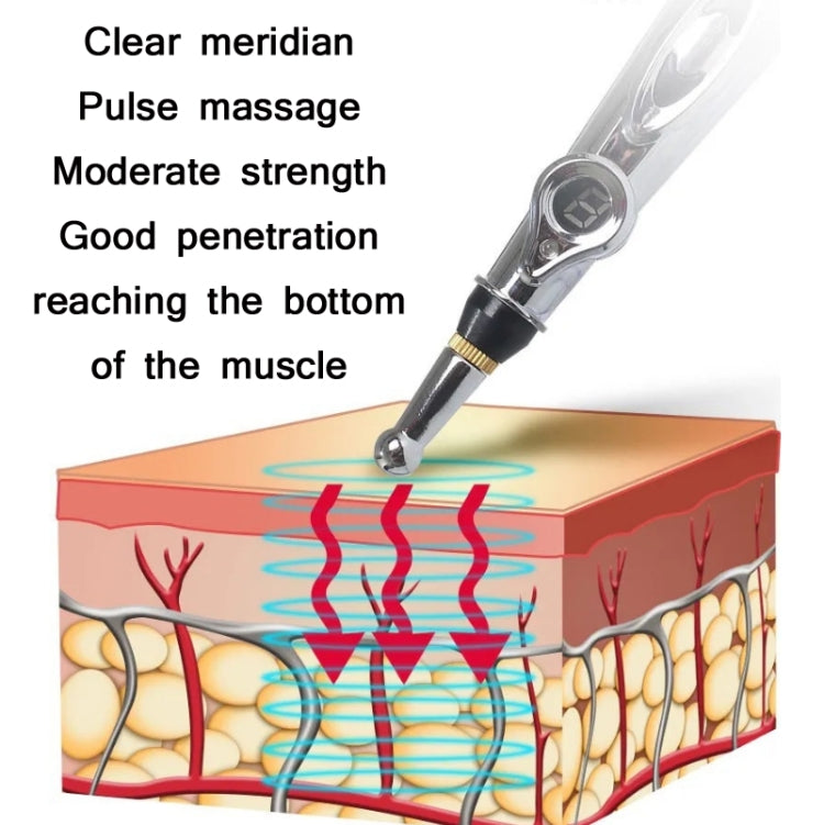 Circulating Energy Automatic Point Finding Meridian Pen Home Pain Electronic Acupuncture Pen Specifications: Only Pen - Massage & Relaxation by buy2fix | Online Shopping UK | buy2fix