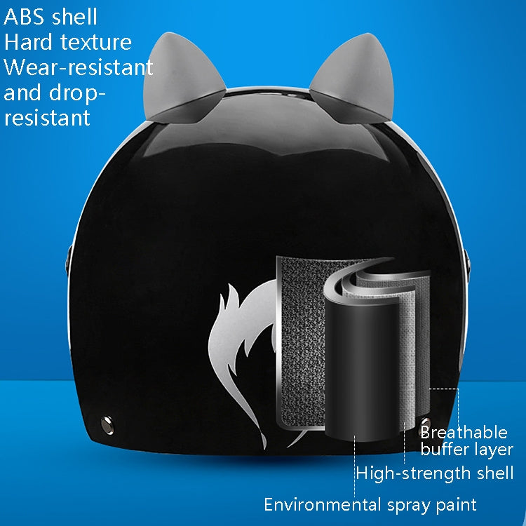 BYB X-866 Adult Electric Motorcycle Helmet Men And Women Universal Hard Hat, Specification: Transparent Long Lens(Four Seasons White) - Helmets by buy2fix | Online Shopping UK | buy2fix