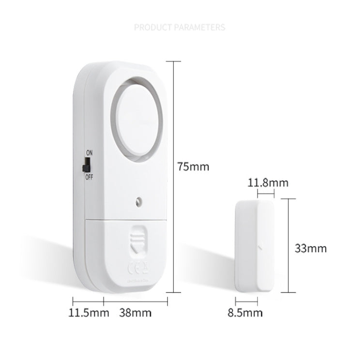 N911S Home Door Window Induction Alarm Household Door Magnetic Wireless Anti-Theft Alarm(Host + Magnetic Strip) - Door Window Alarm by buy2fix | Online Shopping UK | buy2fix