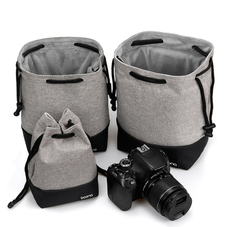 Baona Waterproof Micro SLR Camera Bag Protective Cover Drawstring Pouch Bag, Color: Medium Gray - Soft Bag by Baona | Online Shopping UK | buy2fix