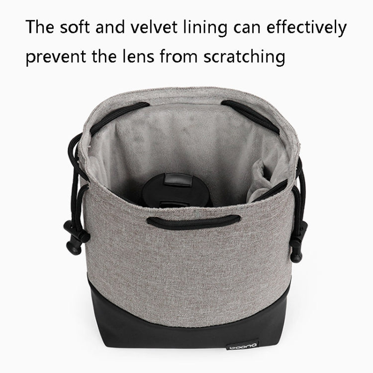 Baona Waterproof Micro SLR Camera Bag Protective Cover Drawstring Pouch Bag, Color: Medium Gray - Soft Bag by Baona | Online Shopping UK | buy2fix