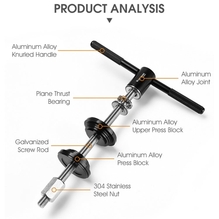 WEST BIKING Bicycle Headset Installation Removal Tools Bike Bottom Bracket Bearing Press Tool Bicycle Repair Tools(Black) by WEST BIKING
