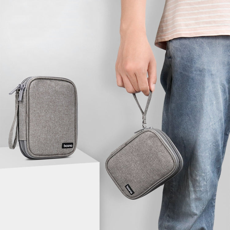 Baona BN-C003 Mobile Hard Disk Protection Cover Portable Storage Hard Disk Bag, Specification: Double-layer (Gray) by Baona