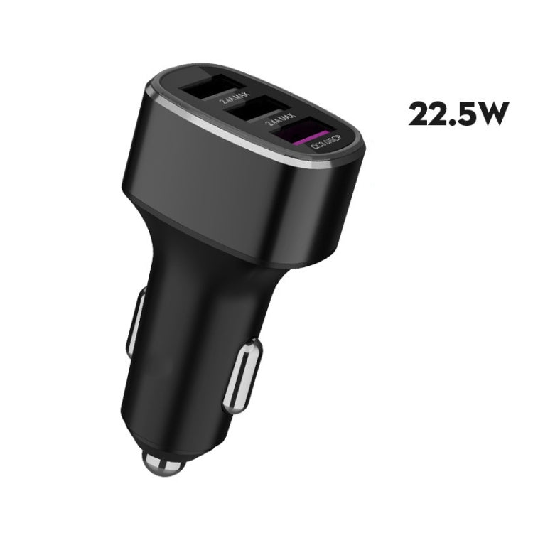 Three USB Ports Car Fast Charging Charger For Huawei/For OPPO/VIVO/OnePlus And Other Flash Charging, Model: GT680 Black - Car Charger by buy2fix | Online Shopping UK | buy2fix