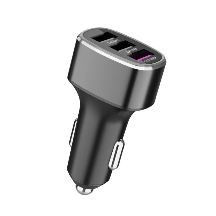 Three USB Ports Car Fast Charging Charger For Huawei/For OPPO/VIVO/OnePlus And Other Flash Charging, Model: GT680 Gray - Car Charger by buy2fix | Online Shopping UK | buy2fix