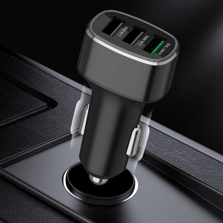 Three USB Ports Car Fast Charging Charger For Huawei/For OPPO/VIVO/OnePlus And Other Flash Charging, Model: GT780 Black by buy2fix