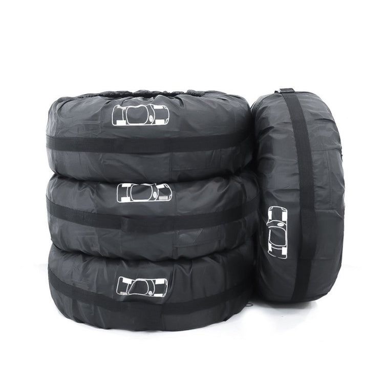 4 in 1 Waterproof Dustproof Sunscreen Car Tire Spare Tire Cover, Size:S (Black) - Aluminum Film PEVA by buy2fix | Online Shopping UK | buy2fix