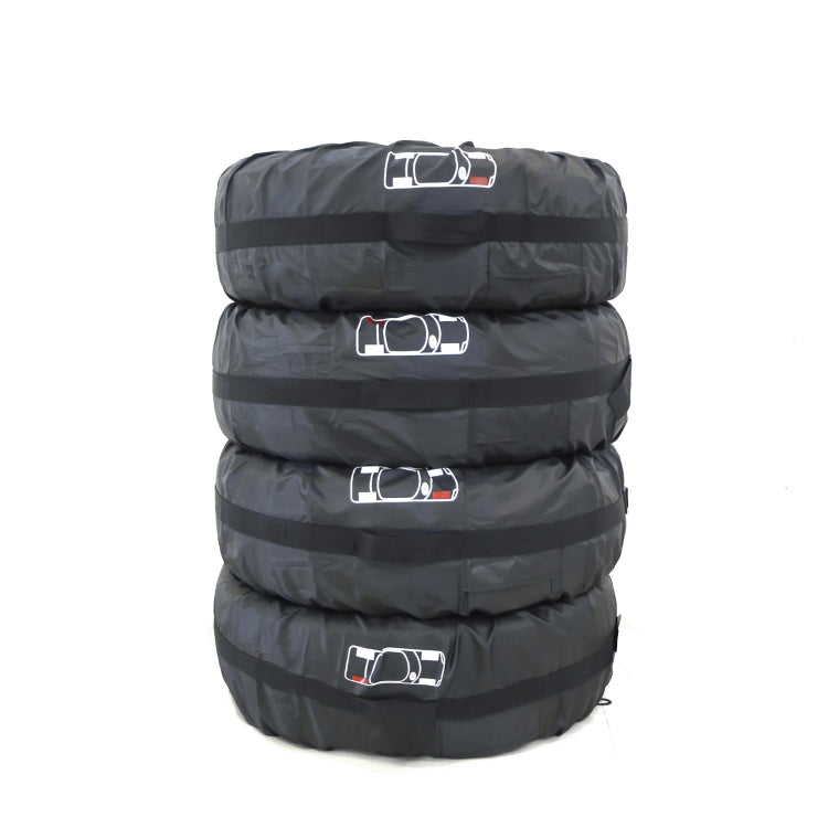 4 in 1 Waterproof Dustproof Sunscreen Car Tire Spare Tire Cover, Size:S (Black) - Aluminum Film PEVA by buy2fix | Online Shopping UK | buy2fix