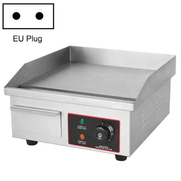 Fuyi Commercial Desktop Electric Stove Stainless Steel Body Cast Iron Skewers Pancake Electric Griddle, EU Plug(EG-818B) - Electric Deep Fryers by buy2fix | Online Shopping UK | buy2fix