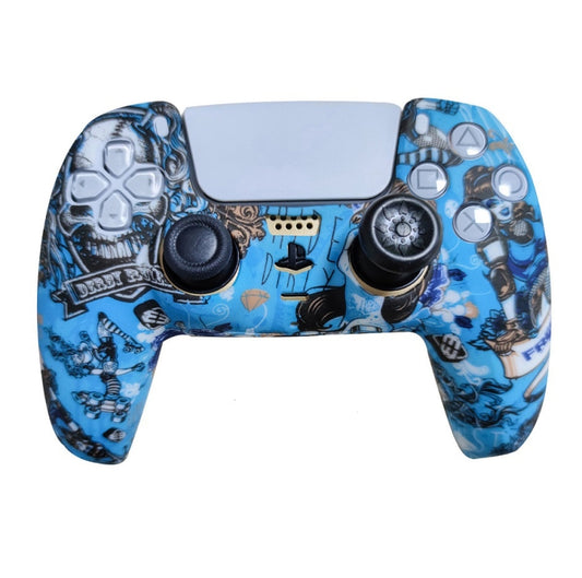 2 PCS PS5 Gamepad Silicone Protective Cover(1+ Hats) by buy2fix