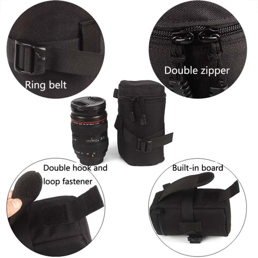 5603 Wear-Resistant Waterproof And Shockproof SLR Camera Lens Bag, Size: XL(Black) - Lens Bag by buy2fix | Online Shopping UK | buy2fix