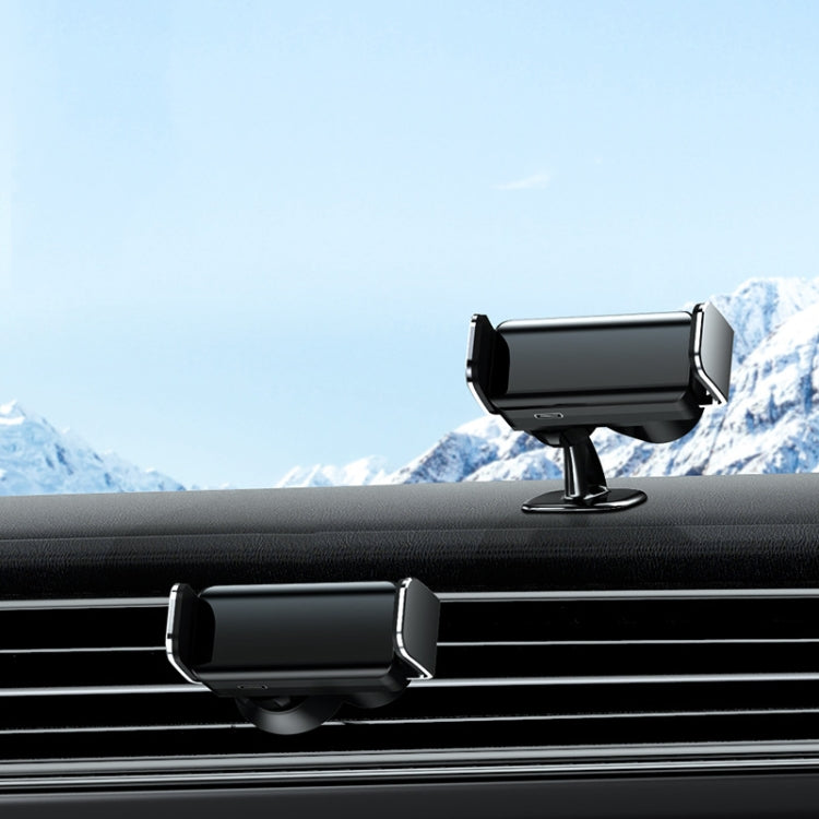 Vehicle-mounted Intelligent Induction Electric Mobile Phone Holder Car Air Outlet Navigation Frame(Abyss Black) by buy2fix