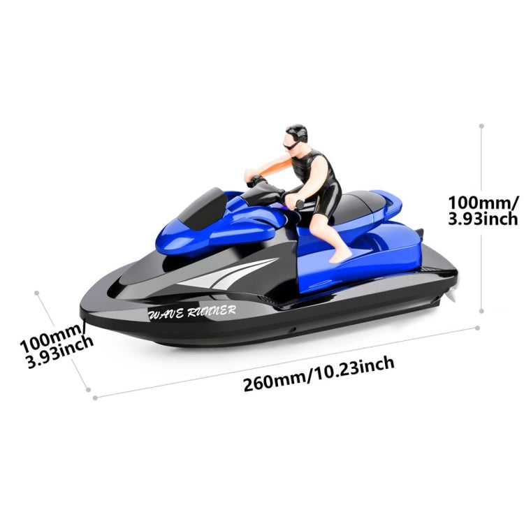 809 2.4G Remote Control Motor Speed Boat High Speed Electric Yacht Model Children Water Toys, Specification Single Battery (Blue) - RC Boats by buy2fix | Online Shopping UK | buy2fix