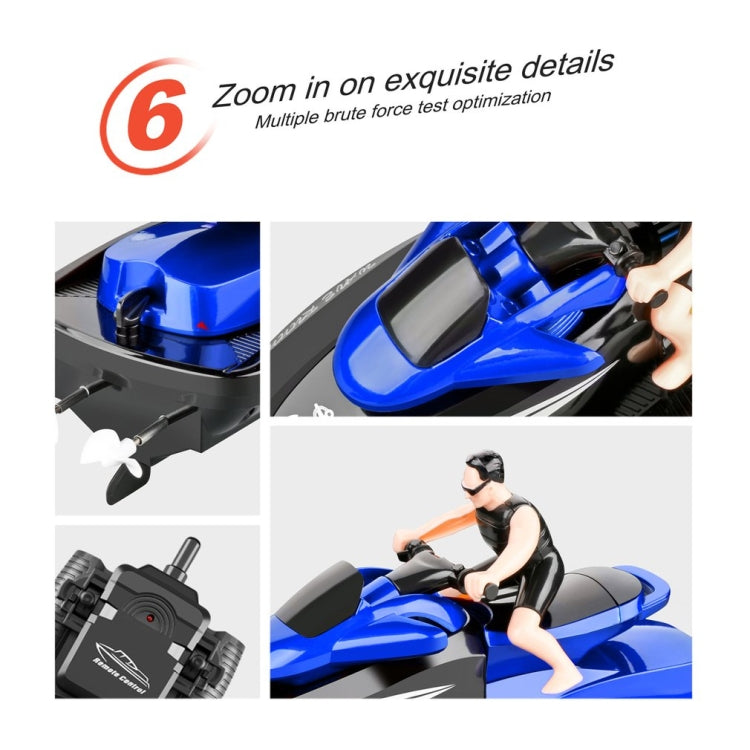 809 2.4G Remote Control Motor Speed Boat High Speed Electric Yacht Model Children Water Toys, Specification Single Battery (Blue) - RC Boats by buy2fix | Online Shopping UK | buy2fix