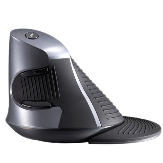 DELUX M618 6-Keys Vertical Snail Ergonomic Wireless Mouse(Black) by DELUX