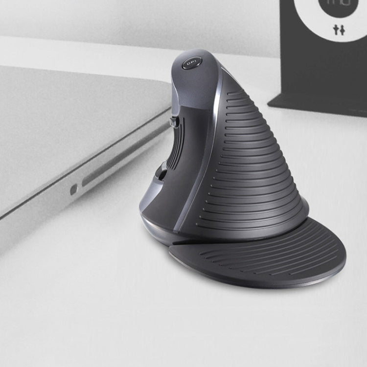 DELUX M618 6-Keys Vertical Handheld Mouse Ergonomic Wired Mouse, Cable Length: 1.5m(Black) by DELUX