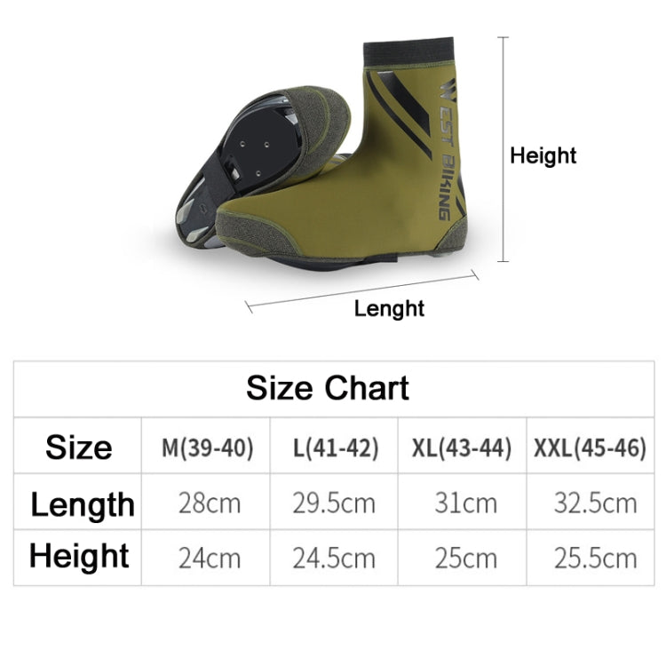 WEST BIKING YP0215049 Cycling Windproof And Warm Shoe Cover, Size: XXL(ArmyGreen) by WEST BIKING