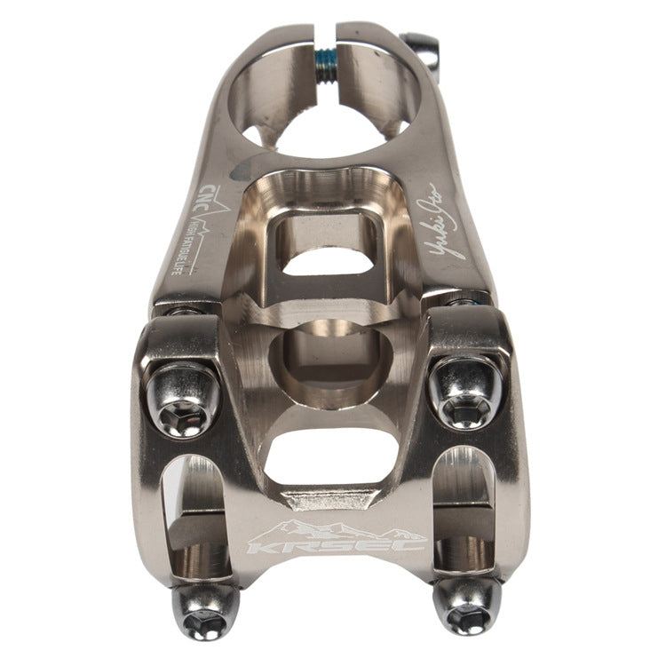 KRSEC CNC Ultra Light Short-Handed Mountain Bike Aluminum Alloy 50mm Riser, Colour: Electroplating Color - Bicycle Grips by buy2fix | Online Shopping UK | buy2fix
